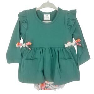 Boutique NEW Bubble Dress Romper Baby Girl 18 MONTH Floral Bows Small Shop